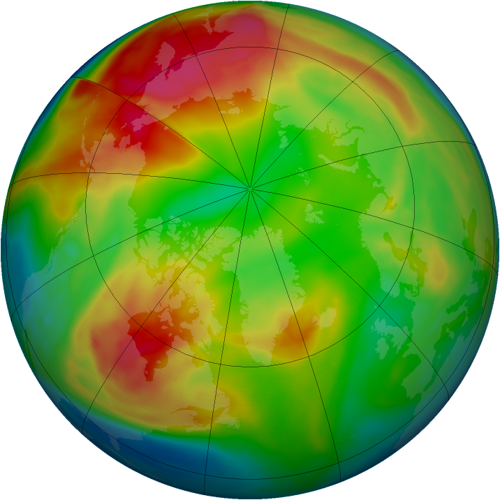 Arctic ozone map for 03 February 2007